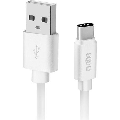 SBS TECABLPOLOTYPECW USB Kabel USB 2.0 1 m USB A USB C Weiß