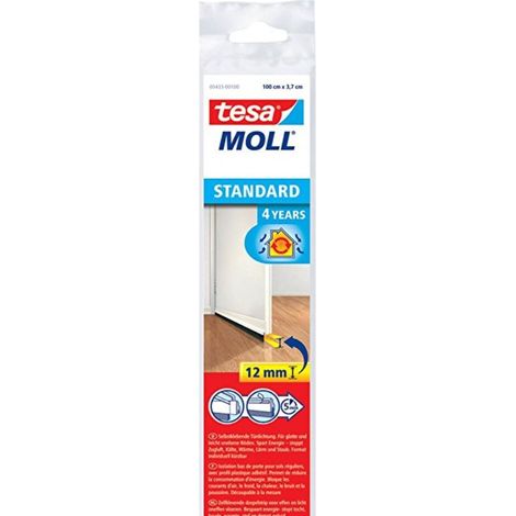 tesa Moll Türdichtschiene weiß, für Spalten bis 12 mm Türdichtungen & Fensterdichtungen (1/5)