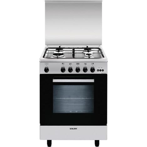 Herd Glem Gas A654VI Edelstahl 1385 Watt