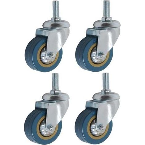 Lot de 4 360° Roulettes pour Meubles 75mm M10 Roulette Charge Lourde Pivotante.. (1/5)