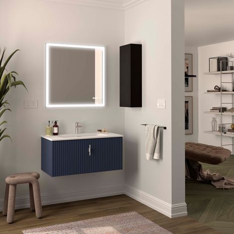 Salgar Schrank wandhängend BIBA 900 1 Metallschublade BLUE FOG 897 x 405 x 450 mm (1/4)