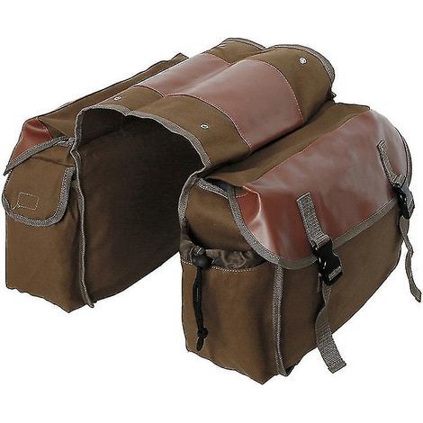 Fahrradtasche mit Gepäckträger, große 40-Liter-Tasche, khakifarben