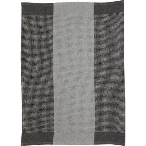 Torchon de cuisine nid d'abeille en matière recyclée coloris Ombre 50 x 70 cm - PANGIVO