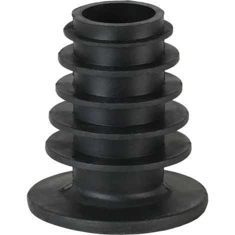 Bouchon à lamelles en plastique noir pour bouteilles de 0,7 à 1,0 litre - Dimensions 18/24 x 32 mm - 1 pièce