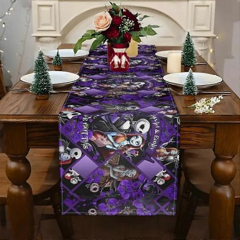 Nappe citrouille crâne, décoration de table festive, forme 5 (1/5)