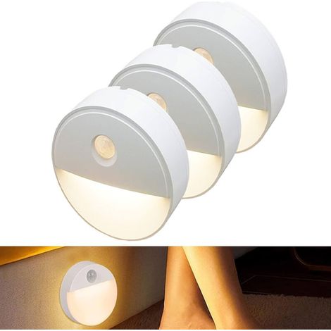 Crezuo Bewegungsmelder-Nachtlicht, Nachttischlampe, Stimmungslicht für den Kleiderschrank, intelligentes Bewegungsmelder-Nachtlicht für den Flur – Crezuo