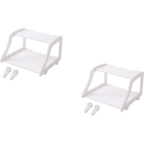 Étagère murale Unomor lot de 2 fixation sans perçage support (1/5)