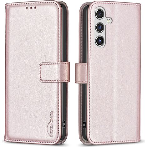 Custodia a libro per Samsung Galaxy A55 5G, binfen Wallet, rosa (1/5)