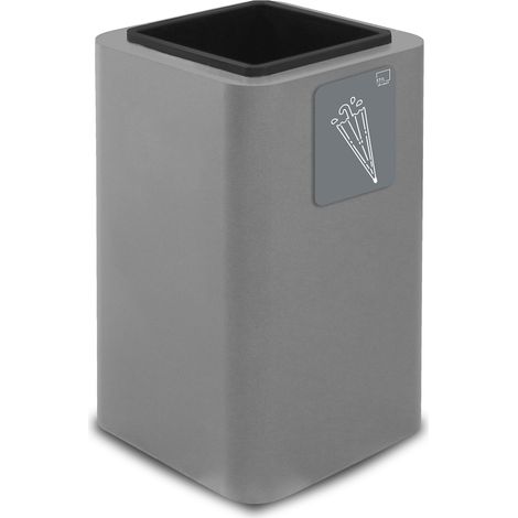 Portaombrelli da Interno 38x38xh65 cm In Acciaio Verniciato con Pittogramma Magnetico Grigio (1/2)