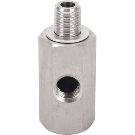 Capteur de pression d'huile M10x1.0, adaptateur en T vers M10, jauge de ligne d'alimentation Turbo, en acier inoxydable