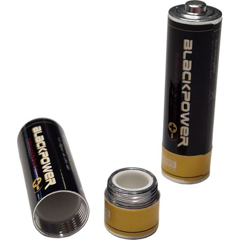 Scatola portaoggetti di piccole dimensioni a forma di batteria AA.