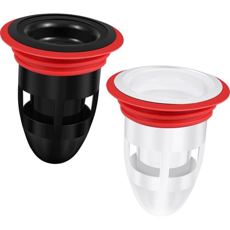 Lot de 2 Bouchons Anti-odeurs pour et Siphon de Sol - 50 mm - Design Anti-Odeur - Résistant à la moisissure - Idéal pour Les salles de Bains et Les Cuisines (1/5)