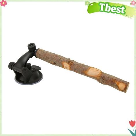 Tbest Perche de perroquet en bois Perchoir en bois pour perroquet, support interactif pour fenêtre animalerie jouet 20 cm/h. Chine (1/5)