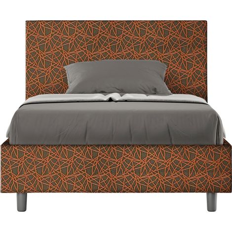 Letto 1 Piazza e Mezzo 120x190 cm Senza Rete Adele Era 04 Arancione (1/5)