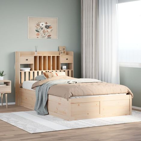 Massivholzbett ohne Matratze 135x190 cm Kiefernholz