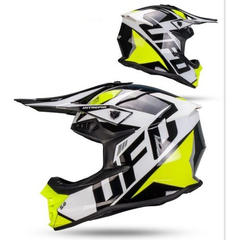 Casco UFO 2026/01 Intrepid Cross, blanco/negro, talla M (ECE 22R06) - colección 2026