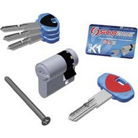 1PZ CILINDRO SAG. PROFILO EUROPEO "EVOK1" CODOLO 1+1 CHIAVI 0CK2 SERIE 3100 - MM.30X10 KA (3101MCS30101X1XX30)