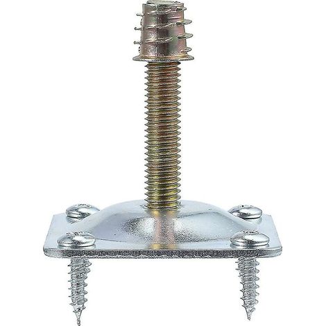 VURAHOME - Jeu de 4 plaques de fixation pour pieds de meubles dans la quincaillerie pour la fixation 49 x 49 x 2 mm (1/3)