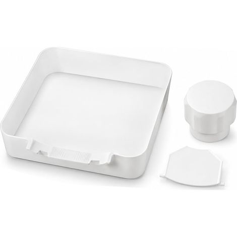 bac à linge étanche et durable avec déflecteur pour sous-sols, appartements, maisons mobiles (plastique) (1/5)