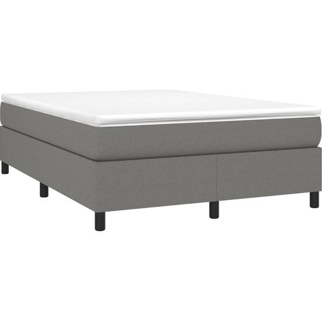 vidaXL Struttura Letto a Rete a Molle Grigio Scuro 140x200 cm Tessuto