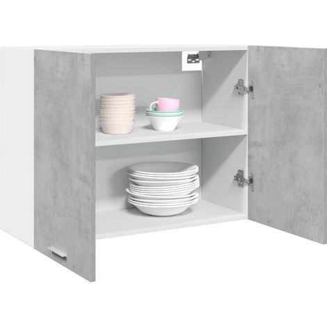 Hängeschrank Lyon Betongrau 80x31x60 cm Holzwerkstoff
