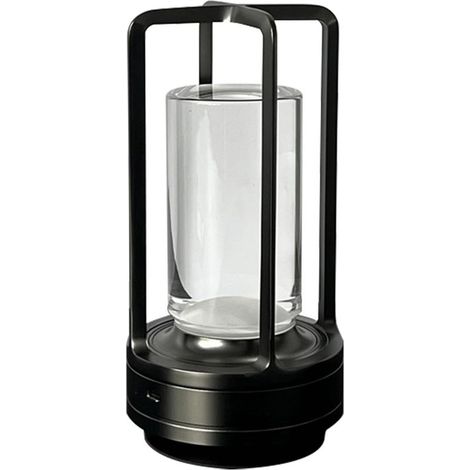 Lampe de chevet rechargeable avec télécommande RVB, style japonais, Ambientec Touch, 2600 mAh, noir perle - RWLampe de chevet (1/5)