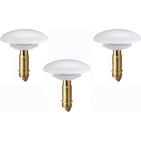 3 Bouchons Vidange Cuivre Blanc Or 6.6cm, Filtre anti-fuite (1/2)