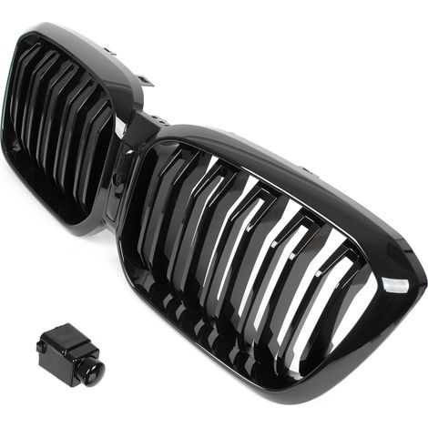 BMW X3 G01 FL 2021 - griglia tra i fari (doppi) NERA LUCIDA DOPPIA BARRA + COPERTURA (1/5)