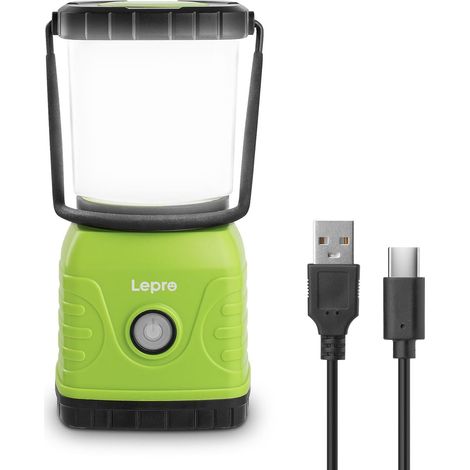 Lampe Camping Rechargeable 1300 Lumens, 4 Modes Intensité Variable, Lanterne Camping avec Batterie Externe 3600 mAh, pour Camping, Urgence, Secours, Garage et Cave (1/5)
