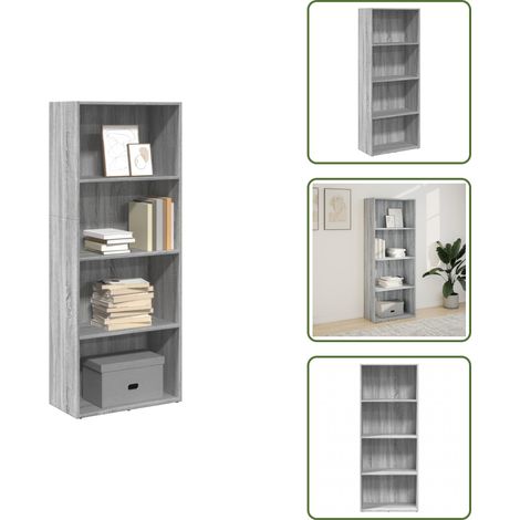 vidaXL Bücherregal Grau Sonoma 60x30x152 cm Holzwerkstoff (1/5)