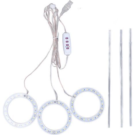 Luci LED per la coltivazione di piante, spettro completo, USB, dimmerabili a 5 livelli, per uso interno, rosse e blu (1/5)