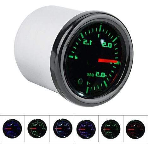 Jauge Turbo LED Universelle 52mm 2" avec Capteur pour Moto Voiture (1/3)