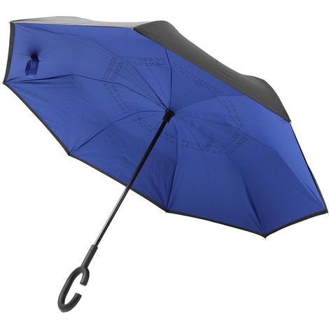 Inverted umbrella with C-handle – Double-layer design – windproof for rain protection, foldable inverted drying technology to protect cars and floors (1/5)