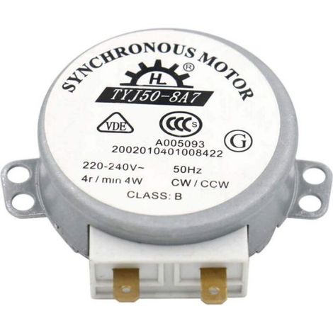Moteur TYJ50-8A7 220-240V AC 4R / Min CW/CCW 50Hz pour table de tour de four à micro-ondes VDE listé (1/5)