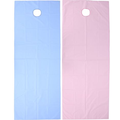 Tableau de protection imperméable et anti-huile pour lit de salon de beauté, housse de massage avec trou de respiration pour visage (rose, bleu) (1/5)