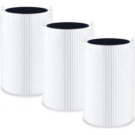 Lntyq 3er-Pack 411+ Ersatzfilter, faltbarer HEPA-Partikelkohle-Ersatzfilter, kompatibel mit Blueair Blue Pure 411 411+ 411 Automatik- und Mini-Luftreiniger (1/5)
