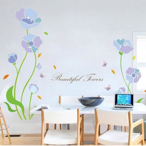 Romantischer Wandaufkleber: Traumhafte Blumendekoration für DIY-Wände. (1/4)