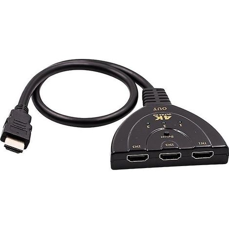 Hub/répartiteur HDMI 3 entrées/1 sortie 1080p (1/4)