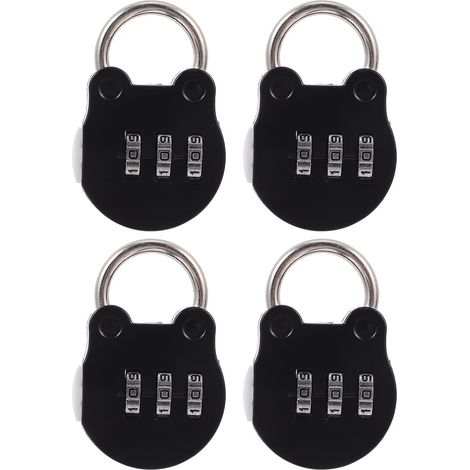 4 Pièces Lot de Cadenas à Code Chiffres Petits Cadenas Métal Anticorrosion pour Casier Salle Sport Valise à Dos et Boîte à Outils (1/5)