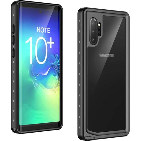 Custodia impermeabile IP68 per Samsung Galaxy Note 10+ Plus, Redpepper, nera (1/5)