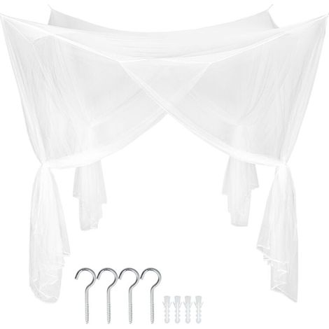 Moskitonetz – Moskitonetz fürs Bett, hängendes Moskitonetz, Betthimmel, Breite 1,8 cm x Länge 2,2 cm x Höhe 2,4 cm (1/4)