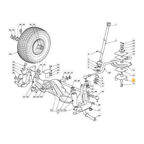 SUPPORTO SETTORE STERZO TC HE Z ORIGINALE STIGA - 382785187/0