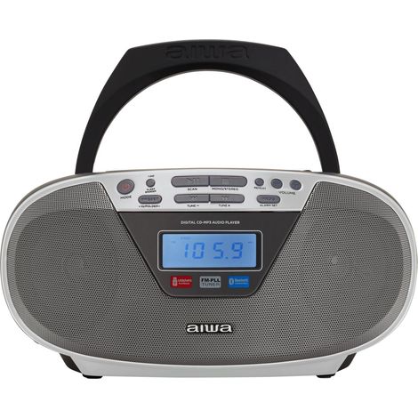 Radio boombox CD BT FM radio a batteria alimentazione di rete aiwa bbtu-400SL (1/5)