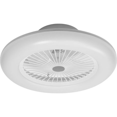 Ventilatore da soffitto a LED WiFi da 3000 lumen, luce regolabile da bianco caldo a bianco luce diurna, controllabile tramite app e telecomando. (1/4)