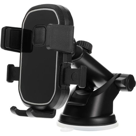Support de téléphone à ventouse pour grille d'aération intérieure de voiture, support pour téléphone, accessoires pour téléphone-12X6.5CM-Black (1/4)