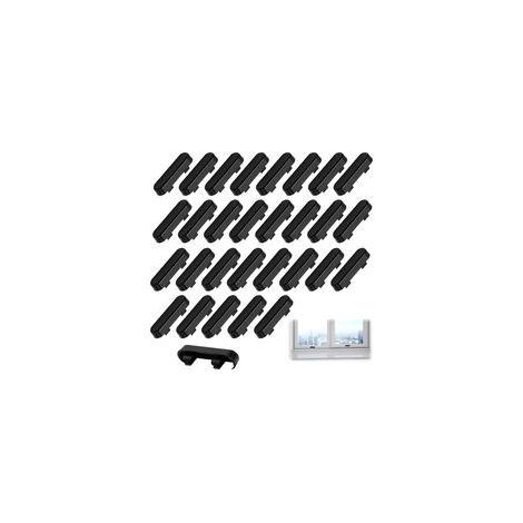 30 Ablauflochabdeckungen, ABS-Kunststoff, 40 x 12 mm, optimierte Entwässerung, insektenabweisend, für Doppelglasfenster (1/5)