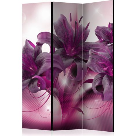 Paravent 3 Volets "The Purple Flame" 135x172cm (1/2)