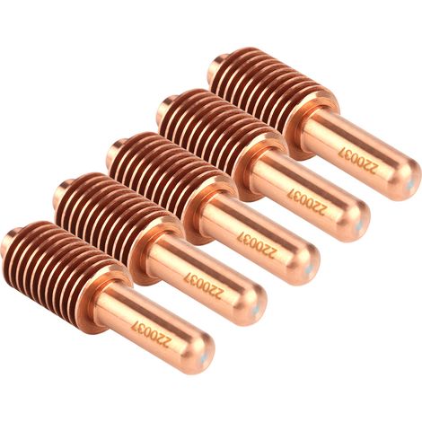 5 électrodes pour machine de découpe plasma MAX1650, électrode plasma 220037 (1/5)