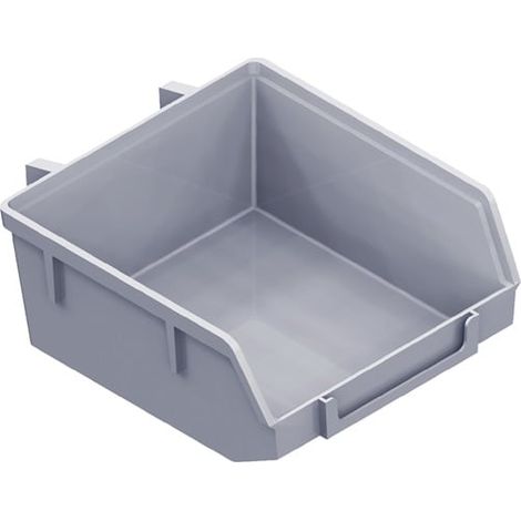 Materiale della mini scatola di plastica Ku. bianco L.90mm P.90mm H.40mm sistema di elementi (Per 10) (1/3)