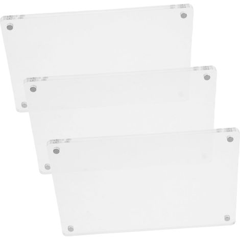3pièces Lot de Cadres Photo Magnétiques Transparents pour Réfrigérateur Mini Cadres Photo pour Maison Bureau ou Casier (1/5)